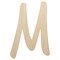 Letter M Uppercase Felt Marker Font Unfinished Wood Shape Piece Cutout for DIY Craft Projects